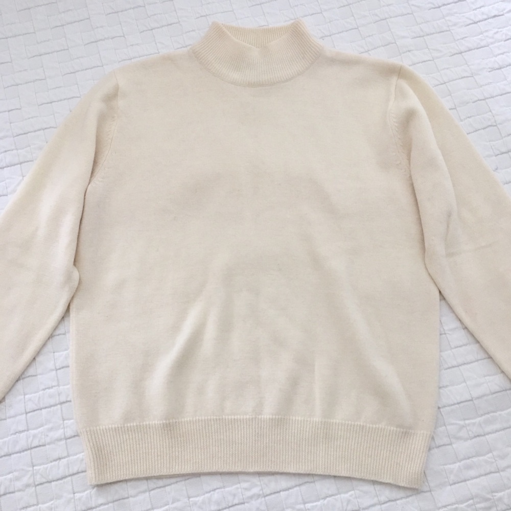 Vintage LC Pure Merino Wool Mock Neck Sweater
